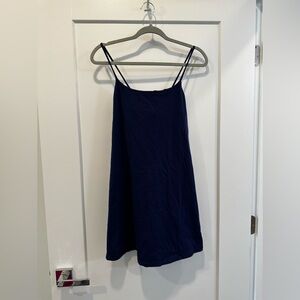 Navy Blue Spaghetti Strap Dress